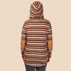 Striped Hoodie w/ Elbow Patch