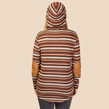  Striped Hoodie w/ Elbow Patch