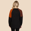 Waffle Knit Color Block Sweater