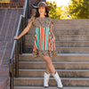 Leopard & Serape Dress with Pockets