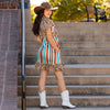 Leopard & Serape Dress with Pockets