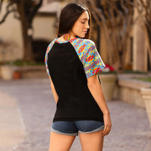  Half Sleeve Aztec Print Top