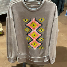  Troubadour Aztec on Grey Boyfriend Tee or Brown Poncho Sweatshirt