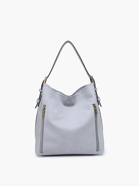 Alexa Faux Canvas Hobo