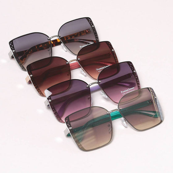 Square Tinted Frameless Sunglasses