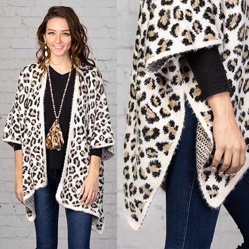 Leopard Print Vest - Ivory