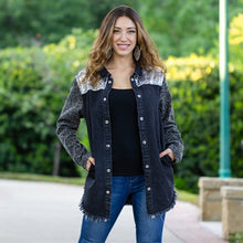  Denim Shacket with Sequin and Pockets