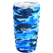  Papa Bear - 20 oz Travel Tumbler with 3D Silicone Wrap