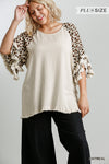 Animal Print Layered Bell Sleeve