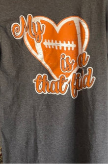  My Heart is on the Field - Football Graphic Tee