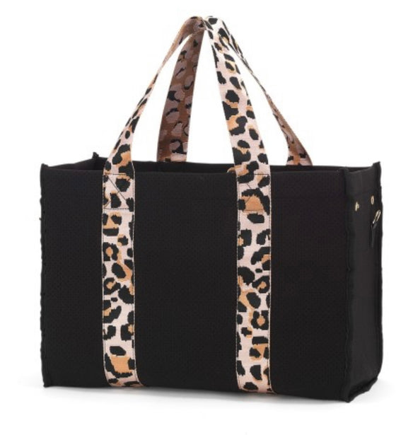 Rose Gold Leopard Neoprene Tote