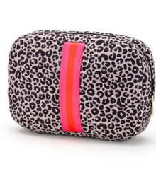  Orange Hot Pink Neoprene Cosmetic Bag