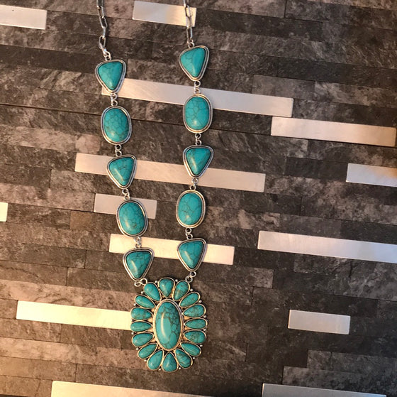 Emma Turquoise Necklace with Earrings