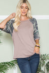 Short Sleeve with Camo Print Sleeves